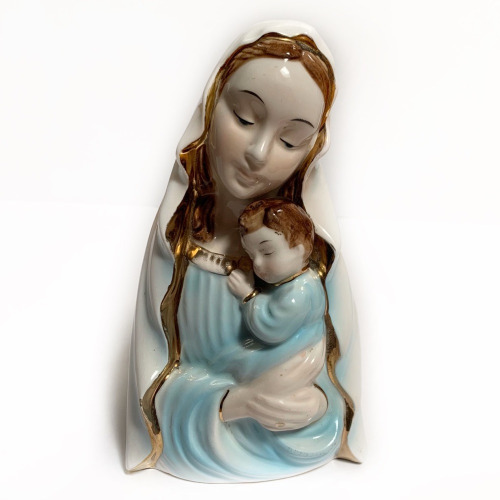 Vintage Mary and Child planter